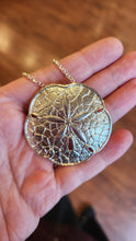 Load image into Gallery viewer, Large sterling silver sand dollar pendant