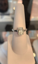 Load image into Gallery viewer, Sterling silver contemporary aquamarine ring