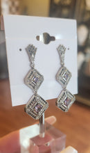 Load image into Gallery viewer, Sterling silver vintage style amethyst dangle earrings