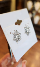 Load image into Gallery viewer, Sterling silver snowflake stud earrings