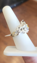 Load image into Gallery viewer, Sterling silver multi-stone seashell statement ring