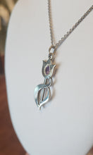 Load image into Gallery viewer, Sterling silver amethyst tulip pendant