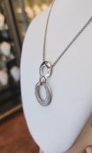 Load image into Gallery viewer, Sterling silver CZ circle necklace