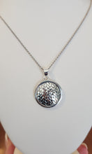 Load image into Gallery viewer, Sterling silver round wafer design pendant