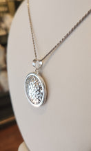 Load image into Gallery viewer, Sterling silver round wafer design pendant
