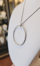 Load image into Gallery viewer, Sterling silver textured circle pendant