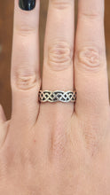 Load image into Gallery viewer, Sterling silver celtic knotwork ring band