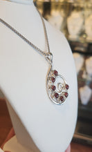 Load image into Gallery viewer, Sterling silver pink tourmaline spiral pendant