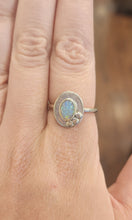 Load image into Gallery viewer, Sterling silver unique oval-shaped welo opal ring