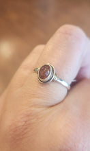 Load image into Gallery viewer, Sterling silver oval pink tourmaline ring