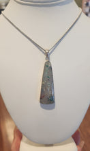 Load image into Gallery viewer, Sterling silver pendant with chrysocolla in chalcedony (gem silica)