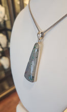 Load image into Gallery viewer, Sterling silver pendant with chrysocolla in chalcedony (gem silica)