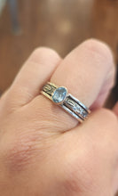 Load image into Gallery viewer, Sterling silver aquamarine spinner ring