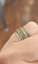 Load image into Gallery viewer, Sterling silver two-toned spinner ring