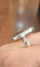 Load image into Gallery viewer, Sterling silver pear-shaped montana agate ring
