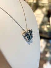 Load image into Gallery viewer, Sterling silver blue topaz butterfly pendant