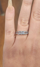 Load image into Gallery viewer, Sterling silver blue topaz channel set ring