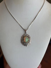 Load image into Gallery viewer, Sterling Silver Handmade Artisan Opal Pendant With Chain