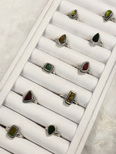Load image into Gallery viewer, Sterling silver mini ammolite rings