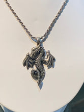 Load image into Gallery viewer, Sterling Silver Dragon Pendant And Chain