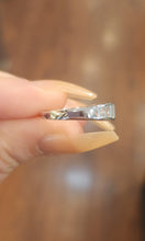 Load image into Gallery viewer, Sterling silver blue topaz channel set ring