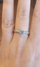 Load image into Gallery viewer, Sterling silver blue topaz solitaire ring
