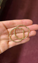 Load image into Gallery viewer, 14k large yellow italian gold hoop earrings