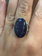 Load image into Gallery viewer, Sterling Silver Custom Handmade Goldstone Cabochon Ring