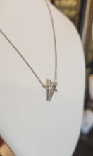 Load image into Gallery viewer, Sterling silver diamond star pendant