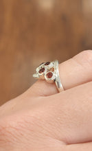 Load image into Gallery viewer, Sterling silver multi-stone garnet ring