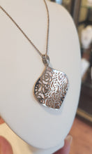 Load image into Gallery viewer, Sterling silver two-toned rose floral pendant