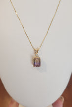 Load image into Gallery viewer, 14k yellow gold ametrine and diamond pendant