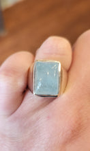 Load image into Gallery viewer, Sterling silver aquamarine statement ring