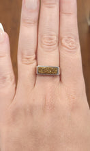 Load image into Gallery viewer, Sterling silver golden druzy ring