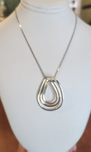 Load image into Gallery viewer, Sterling silver two-toned slide pendant