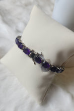 Load image into Gallery viewer, Sterling silver amethyst tennis bracelet