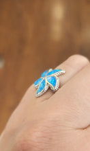 Load image into Gallery viewer, Sterling silver kyocera opal starfish ring