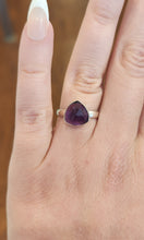 Load image into Gallery viewer, Sterling silver rose-cut amethyst ring