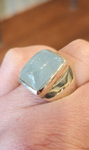 Load image into Gallery viewer, Sterling silver aquamarine statement ring