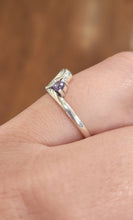 Load image into Gallery viewer, Sterling silver amethyst heart ring