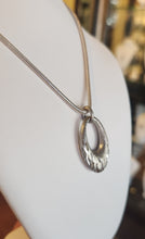Load image into Gallery viewer, Sterling silver oval textured pendant