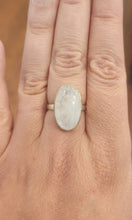 Load image into Gallery viewer, Sterling silver oval rainbow moonstone statement ring