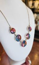 Load image into Gallery viewer, Sterling silver round oyster turquoise necklace