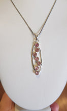Load image into Gallery viewer, Sterling silver pink tourmaline multi-stone pendant