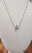 Load image into Gallery viewer, Sterling silver diamond star pendant