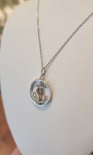 Load image into Gallery viewer, Sterling silver anchor pendant with gold accent and diamonds