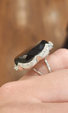 Load image into Gallery viewer, Sterling silver smokey quartz statement ring