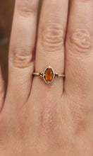 Load image into Gallery viewer, Sterling silver marquis-shaped fire opal ring