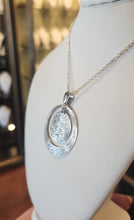 Load image into Gallery viewer, Sterling silver textured round disk pendant