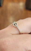 Load image into Gallery viewer, Sterling silver textured infinity ring